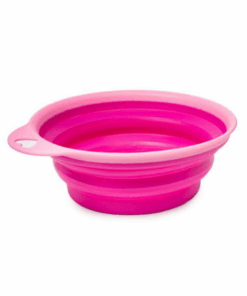 15CM Silicon Collapsible Feeding Bowls for Pets - Cat and Dog Bowl - Pink