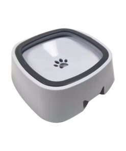 1.5L Non-Slip Base Spill-Proof Pet Water Bowl - White