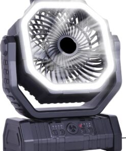 15W Camping Fan Outdoor Rechargeable with LED 20000mAH