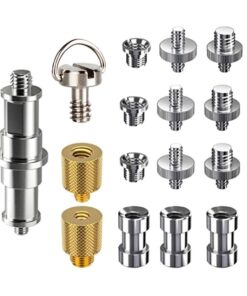 16-in-1 1/4" to 3/8" Converter Threaded Screws Adapter for Camera Tripod