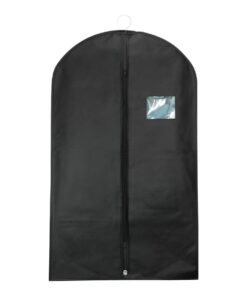 16 Pcs Wardrobe Non-Woven Dustproof Suit Garment Bags - Black