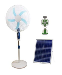 16" Solar Rechargeable Fan With Solar Panel And MultiFunctional Folding Fan