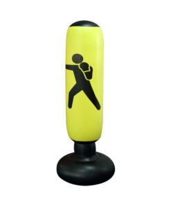 1.6m Inflatable Fitness Boxing Column PVC Tumbler Fighting Column Vent Toy. - Yellow