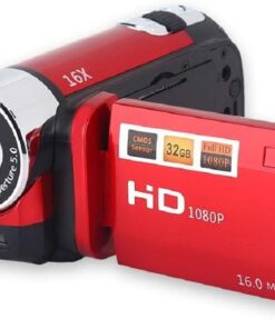 16X Digital Zoom Video Camcorder FHD DV Digital Camera with Built-inSpeaker - Red