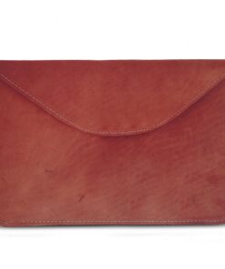 17 Inch Genuine Leather Laptop Sleeve - Cherry