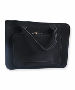 17.3 Inch Felt Laptop Sleeve Case Computer Purse Handbag with Zipper - Black