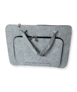 17.3 Inch Felt Laptop Sleeve Case Computer Purse Handbag with Zipper - Grey