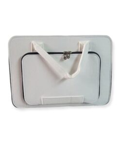 17.3 Inch Felt Laptop Sleeve Case Computer Purse Handbag with Zipper - White