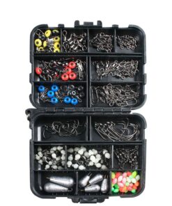 177 Piece Fishing Accessories Kit Jig Hooks Fishing Sinker Tackle Set