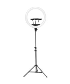 18 Inch LED Ring Light with Tripod and 3 Phone Holders-ZB-F348