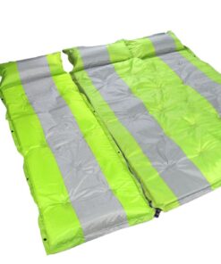 184x180cm Self-Inflating Triple Camping Mattress with Inflatable Headrests - Green