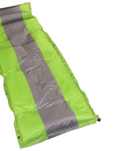 184x60cm Self-Inflating Single Camping Mattress with Inflatable Headrest - Green