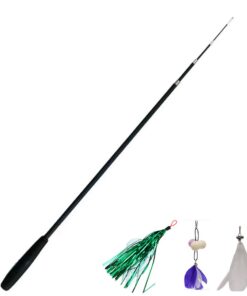 1.8m Long Retractable Interactive Cat Toy Rod With Bell Cat Toys