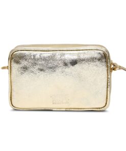 1984 Deluxe Brand Genuine Leather Metallic Gold Bowler Bag