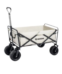 1pc Outdoor Camping Vehicle Folding Cart in Khakhi Colour