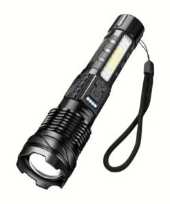 1pc Super Bright Rechargeable Flashlight - Multiple Modes Portable Torch