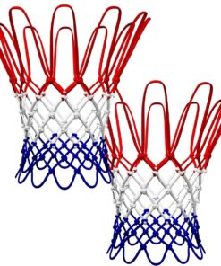 2 Basketball Nets Replacements Outdoor Indoor Rope Net for Basketball Hoop - Blue