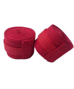 2 Boxing Hand Wraps Punching Wrist Wrap Bandage MMA Muay Thai Protect Strap - Red