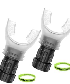 2 Breathing Exerciser-Portable Lung Trainer Device & 2 BellaBear Wristband - Transparent