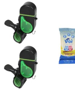 2 Fishing LED and Sound Alarms With Wipes
