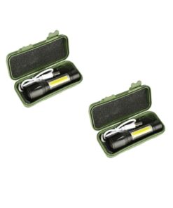 2 Flashlights - Mini USB Rechargeable Flashlights