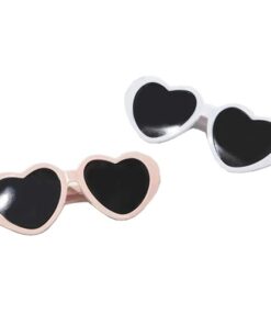 2 Heart Shaped Pet Sunglasses