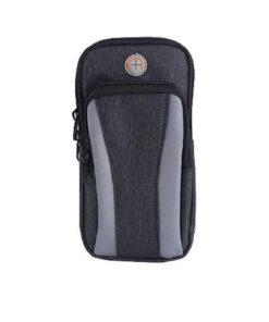 2 in 1 Casual Running Messenger Armband Bag - Black
