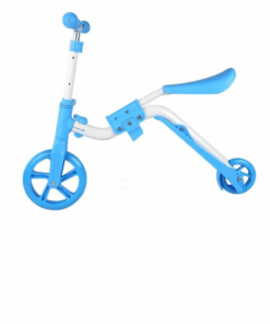 2 in 1 Kids Scooter Adjustable Height & T-Shape Handle Design - Blue