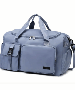2-in-1 Large Capacity Backpack & Duffel Bag with Shoulder Strap - Frost Blue