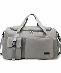2-in-1 Large Capacity Backpack & Duffel Bag with Shoulder Strap - Grey