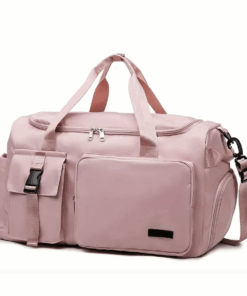 2-in-1 Large Capacity Backpack & Duffel Bag with Shoulder Strap - Pink