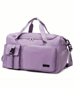 2-in-1 Large Capacity Backpack & Duffel Bag with Shoulder Strap - Purple