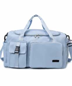 2-in-1 Large Capacity Backpack & Duffel Bag with Shoulder Strap - Sky Blue