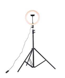 2 in 1 Rotatable Studio LED Ring Light with Tripod Stand - 3 Lighting Mode