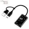 2 in 1 USB Type C Multi-Sound Card+Key Holder