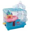 2-Level Hamster Cage with Accessories - Blue