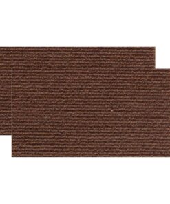 2 Pack 60x100cm Trimmable Self-Adhesive Wall Cat Scratch Carpet Mat Pad - Brown