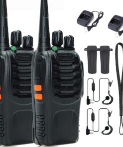 2 Pack Long Range Walkie Talkies 2-Way Radios & 16-Channel & Earpieces