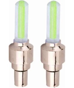2 Pack of Bike Lights Bicycle Motorbike LED Light up Valve Caps - Yellow
