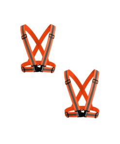 2-Pack Of Visibility Safety Reflective Vest Belt Jacket ND-10 - Orange