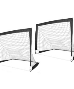 2 Pack Portable Soccer Goals Net Pop-Up Folding Soccer Net for Training