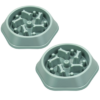 2 Pack Slow Feeder Dog Bowls Non Slip Anti-Chocking Large Size