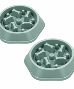 2 Pack Slow Feeder Dog Bowls Non Slip Anti-Chocking Large Size