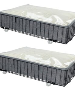 2 Pack Wheeled Underbed Storage with Lids