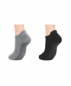 2 Pair of Different Colored Non-Slip Yoga Socks - Grey
