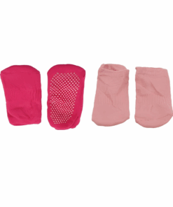 2 Pair of Different Colored Non-Slip Yoga Socks - Peach