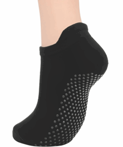 2 Pairs Of Non-Slip Heel Loop Socks For Yoga - Black