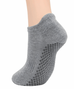 2 Pairs Of Non-Slip Heel Loop Socks For Yoga - Grey