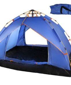 2-Person Water-Resistant Instant Camping Tent with Carry Bag - 205 x 130cm - Blue
