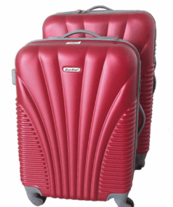 2 Piece Blue Star Luggage Set - Red